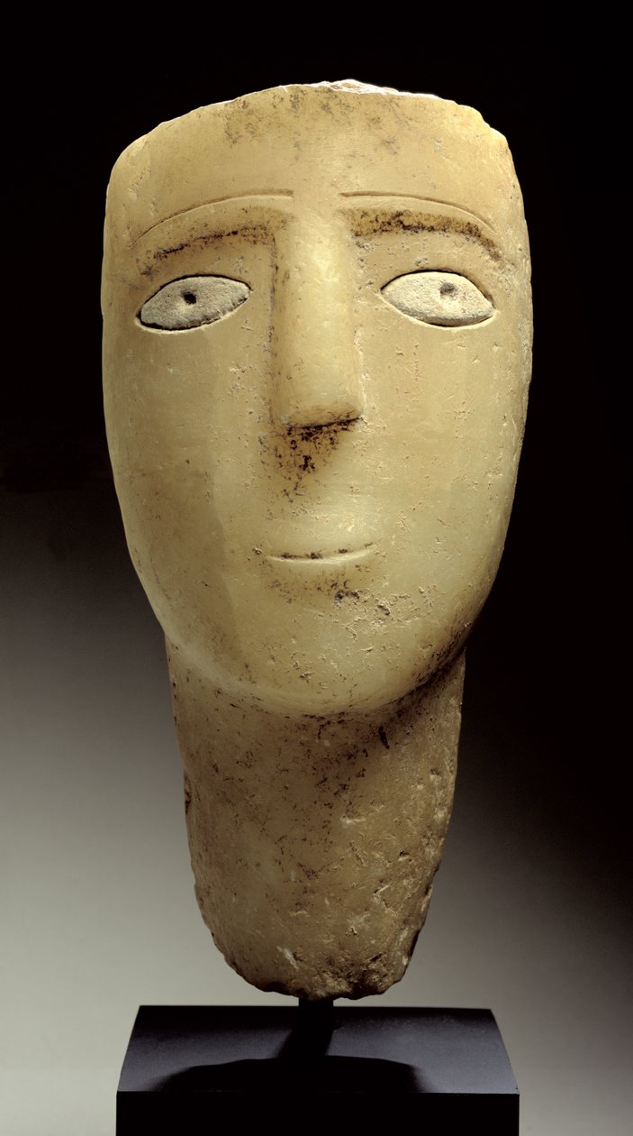 Männlicher Kopf (Alabaster) von Sabaean