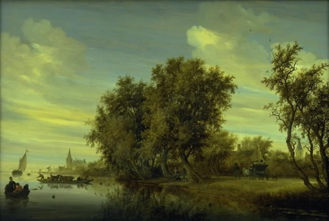 Der Weg entlang des Flusses von Salomon van Ruysdael