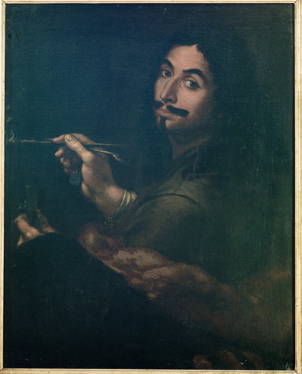 Selbstporträt, ca. 1642 von Salvator Rosa