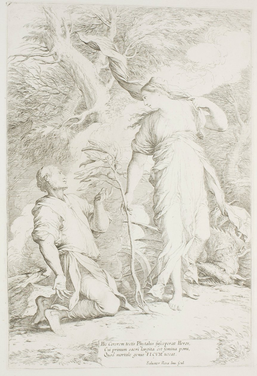 Ceres und Phytalus von Salvator Rosa