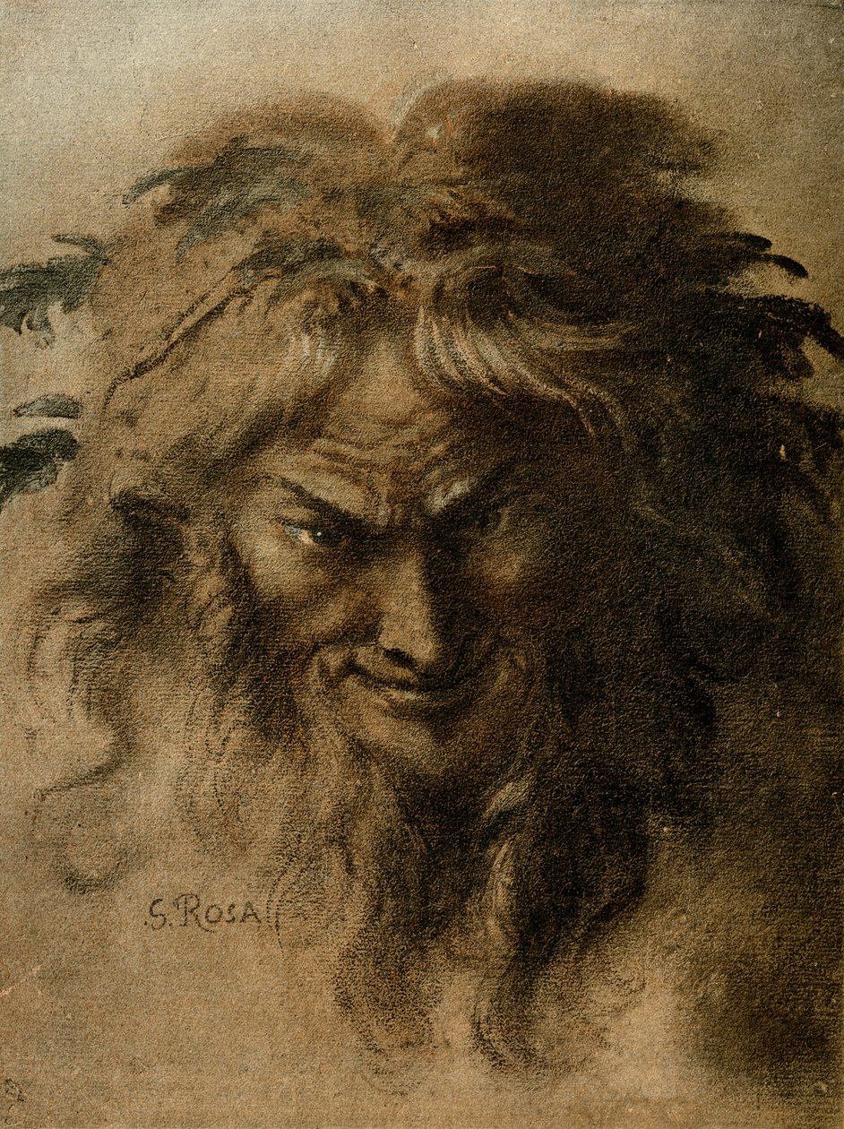 Kopf eines Fauns von Salvator Rosa
