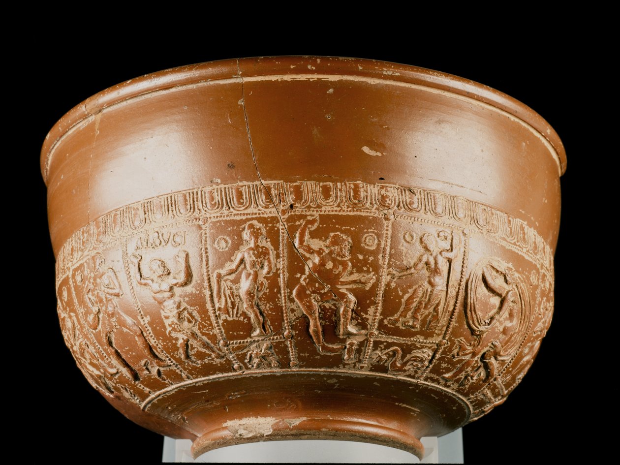 Schale mit Darstellung von Neptun, Jupiter und einem Satyr, aus Inveresk, Midlothian von Samian Samian