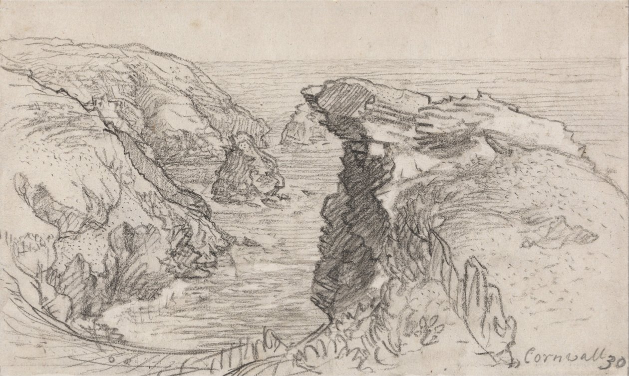 Eine Seite aus einem kornischen Skizzenbuch - Cornwall 30 von Samuel Palmer