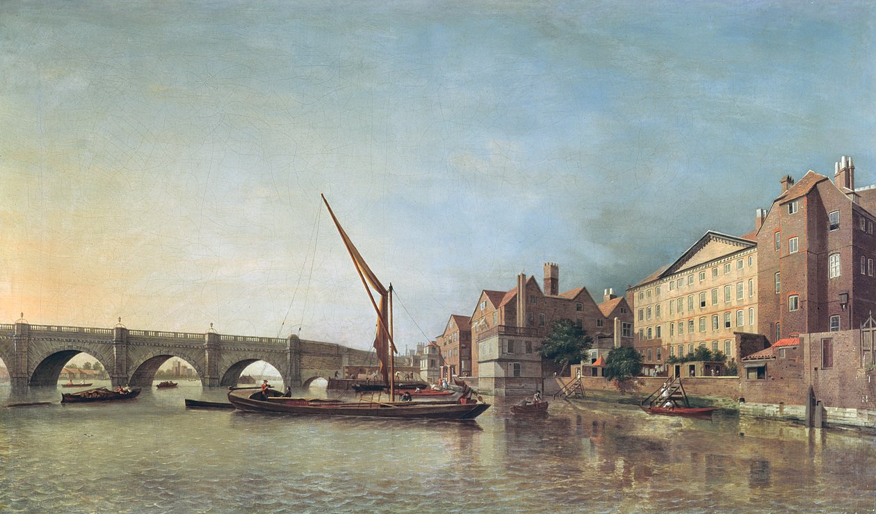 Westminster Bridge im Jahr 1747 von Samuel Scott