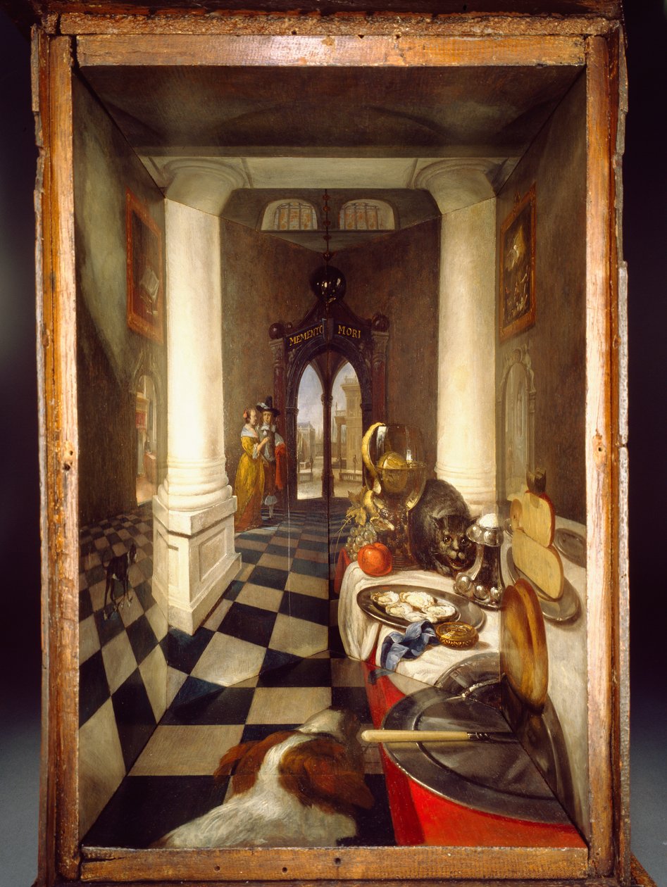 Perspektivkasten eines niederländischen Innenraums, 1663 von Samuel van Hoogstraten