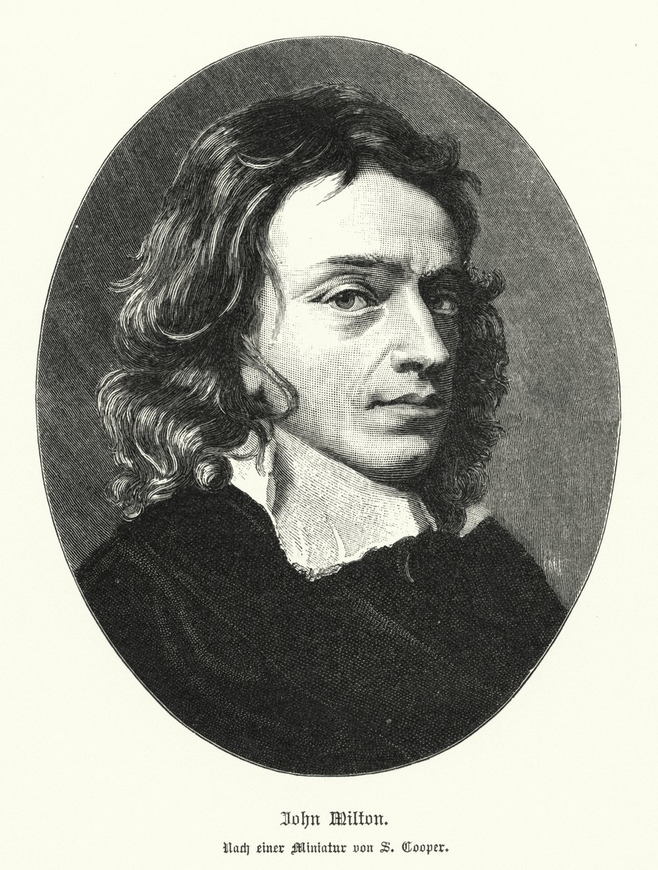 John Milton, englischer Dichter von Samuel (after) Cooper