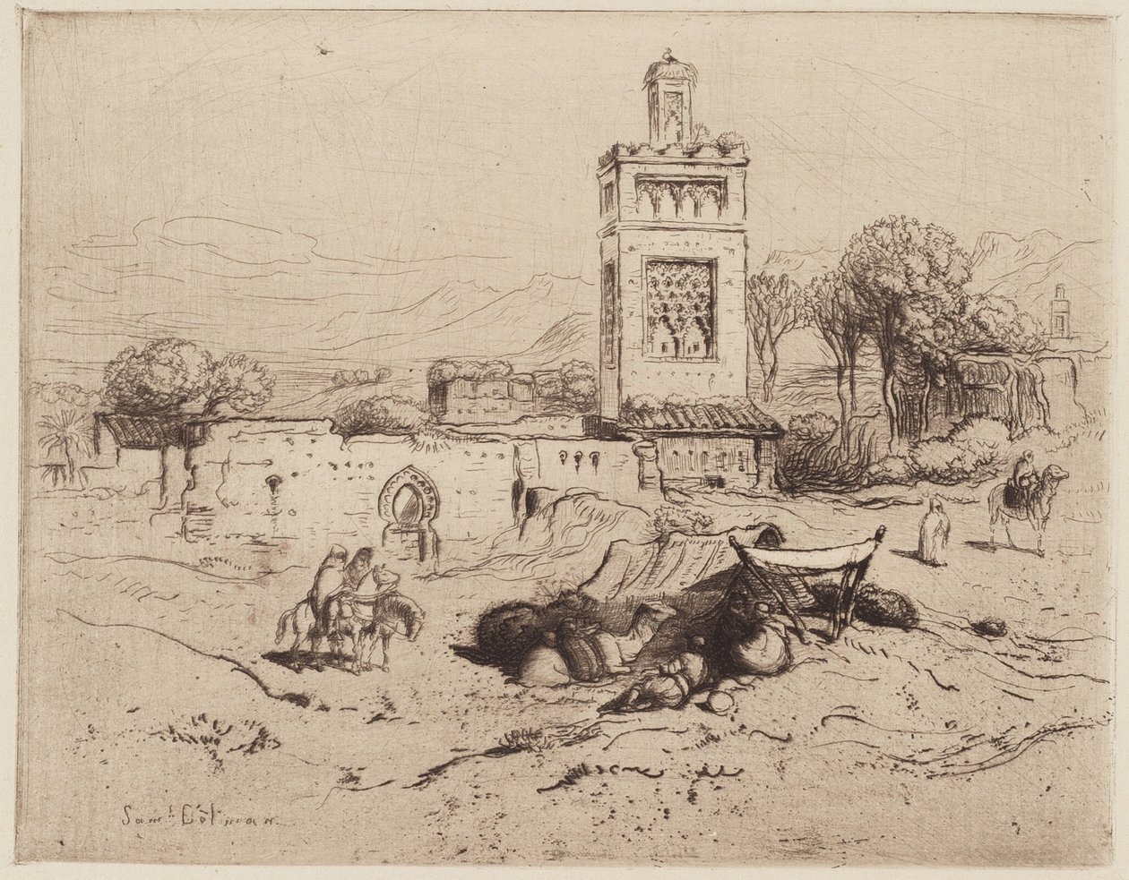 Ruinen einer Moschee, Tlemcen, Algerien von Samuel Colman