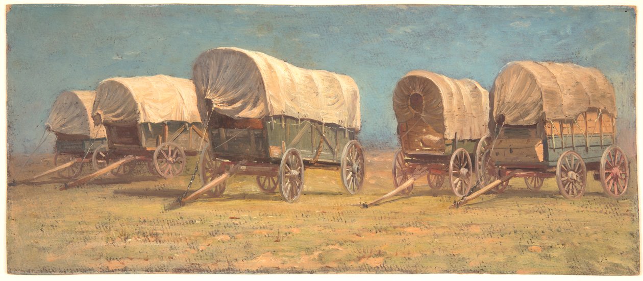 Studie von bedeckten Wagen von Samuel Colman
