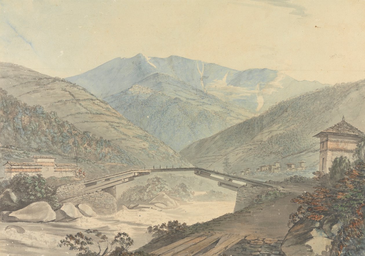Blick in der Nähe von Tassisudon [Tashicho Dzong] in Bhutan von Samuel Davis