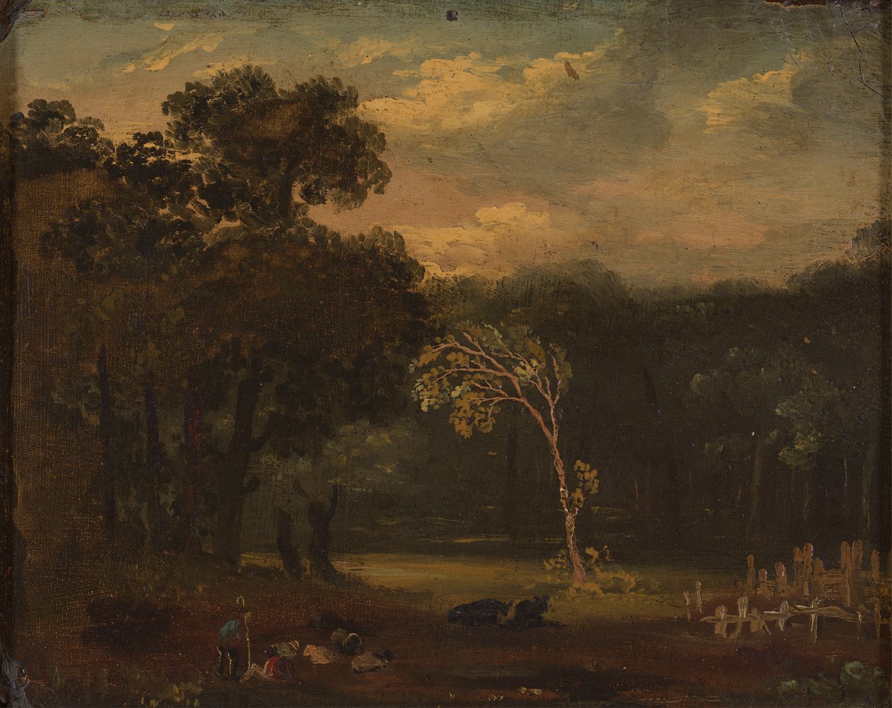 Skizze aus der Natur im Sion Park von Samuel Palmer