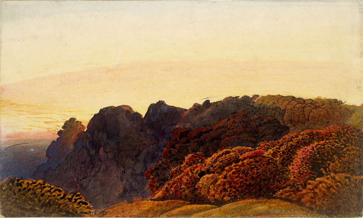 Gelbe Dämmerung, ca. 1830 von Samuel Palmer