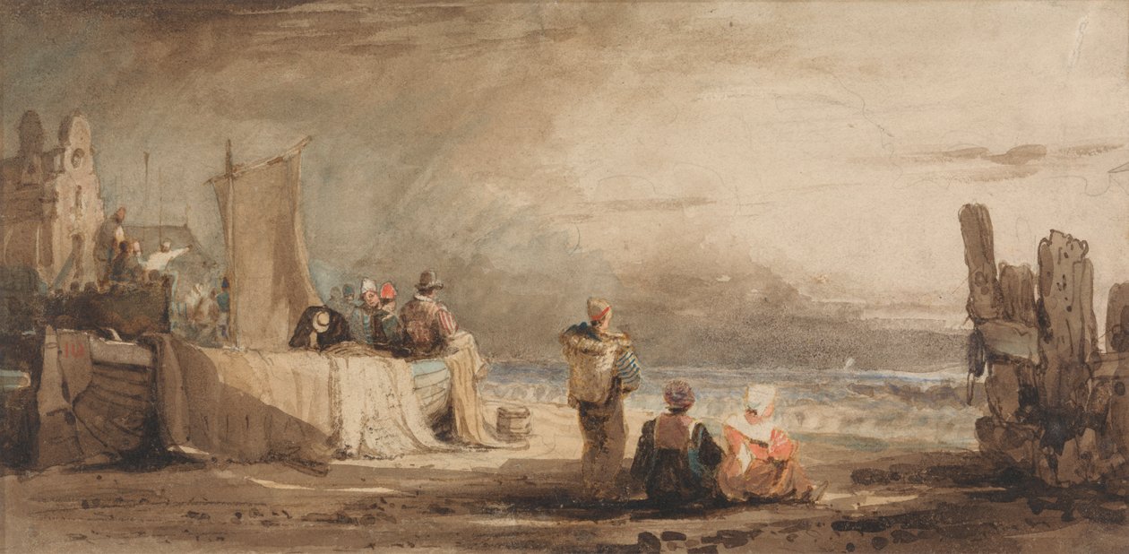 Figuren am Strand von Samuel Prout