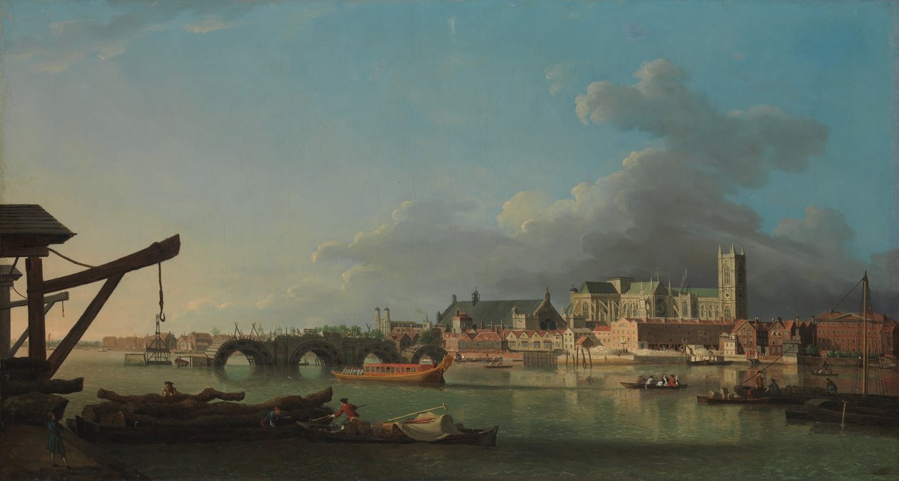 Der Bau der Westminster Bridge von Samuel Scott