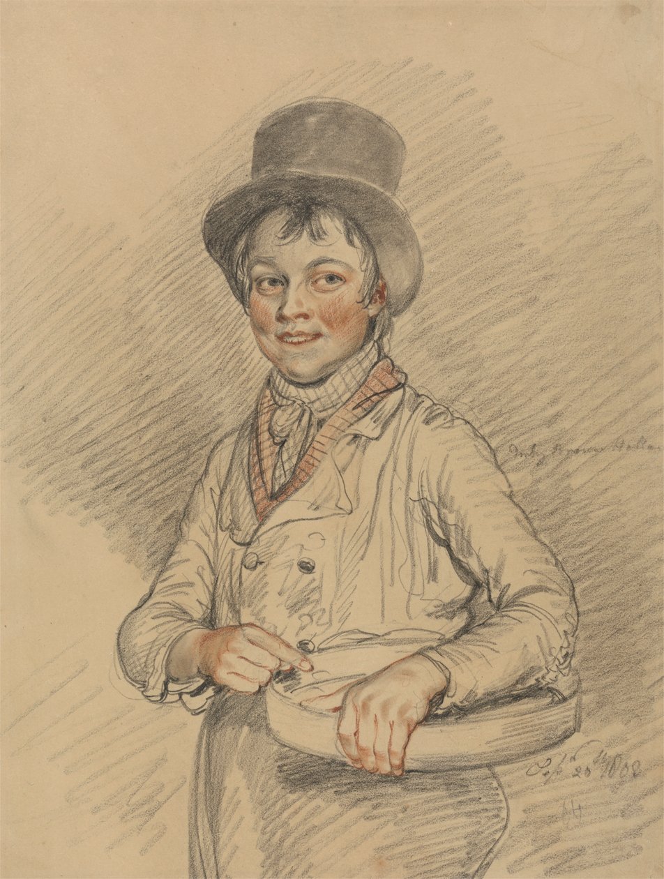 Ein Junge mit einem Korb von Samuel de Wilde