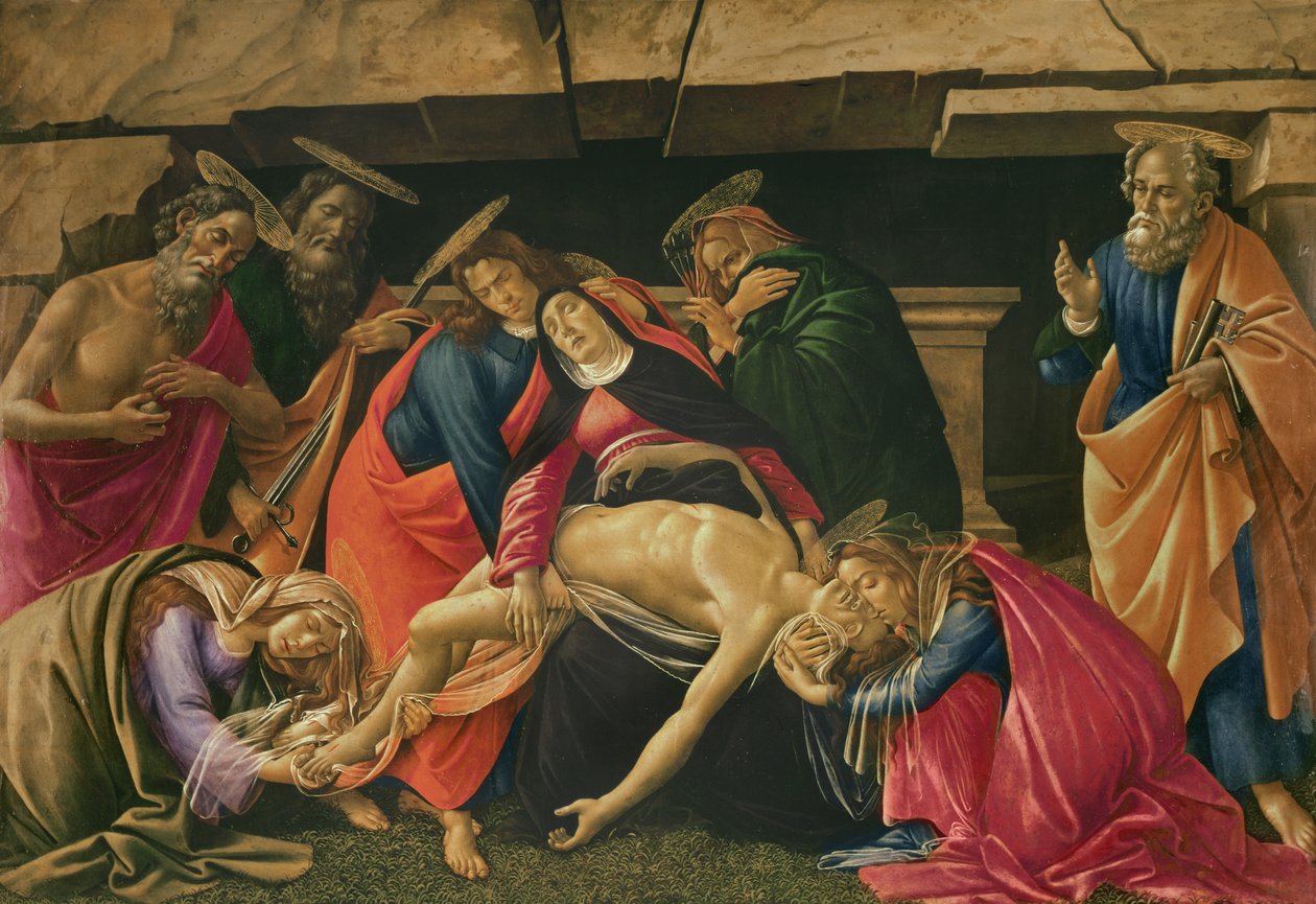 Beweinung Christi, ca. 1490 von Sandro Botticelli