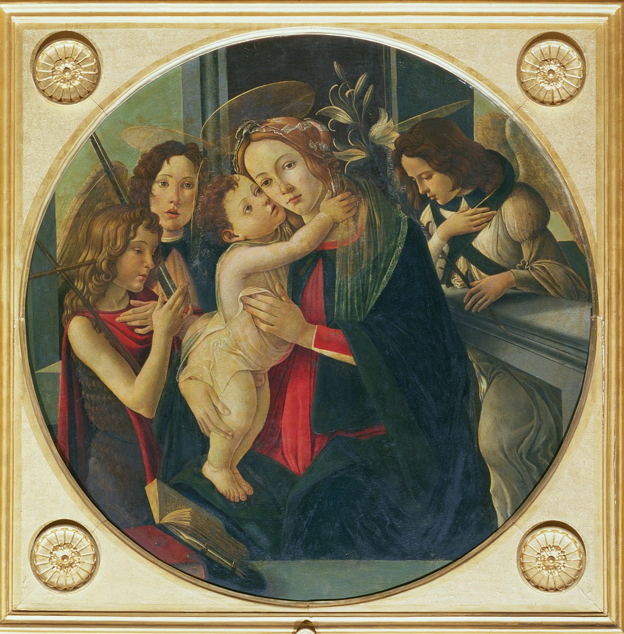Madonna und Kind mit Johannes dem Täufer von Sandro Botticelli