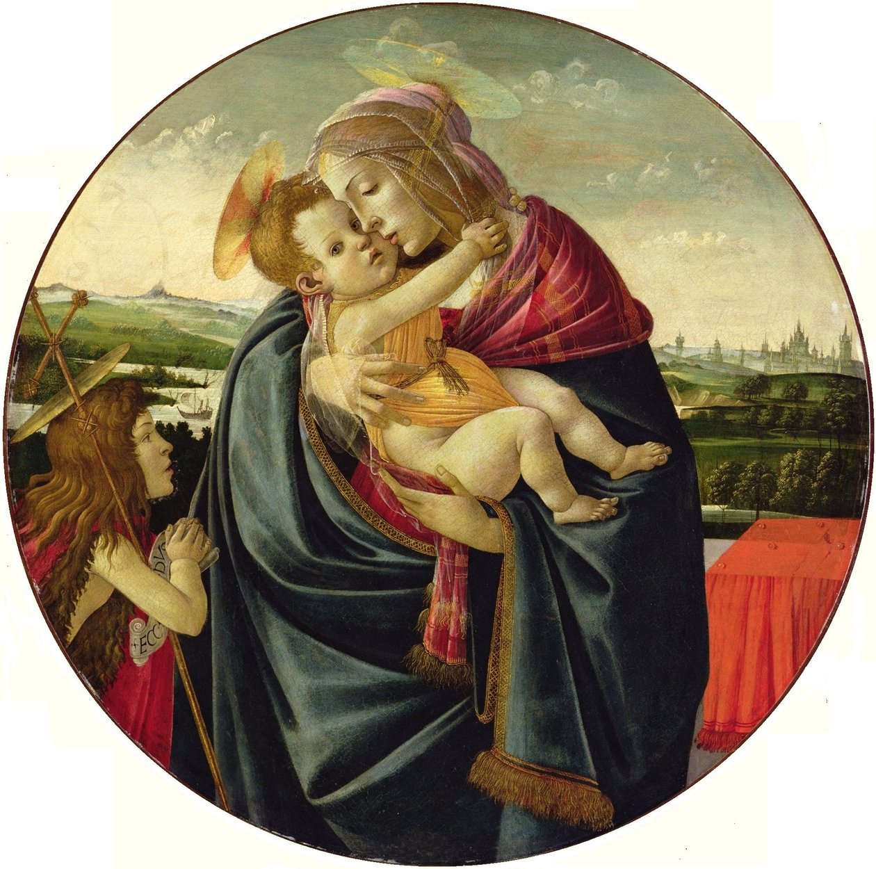 Madonna mit Kind und Johannes dem Täufer von Sandro Botticelli