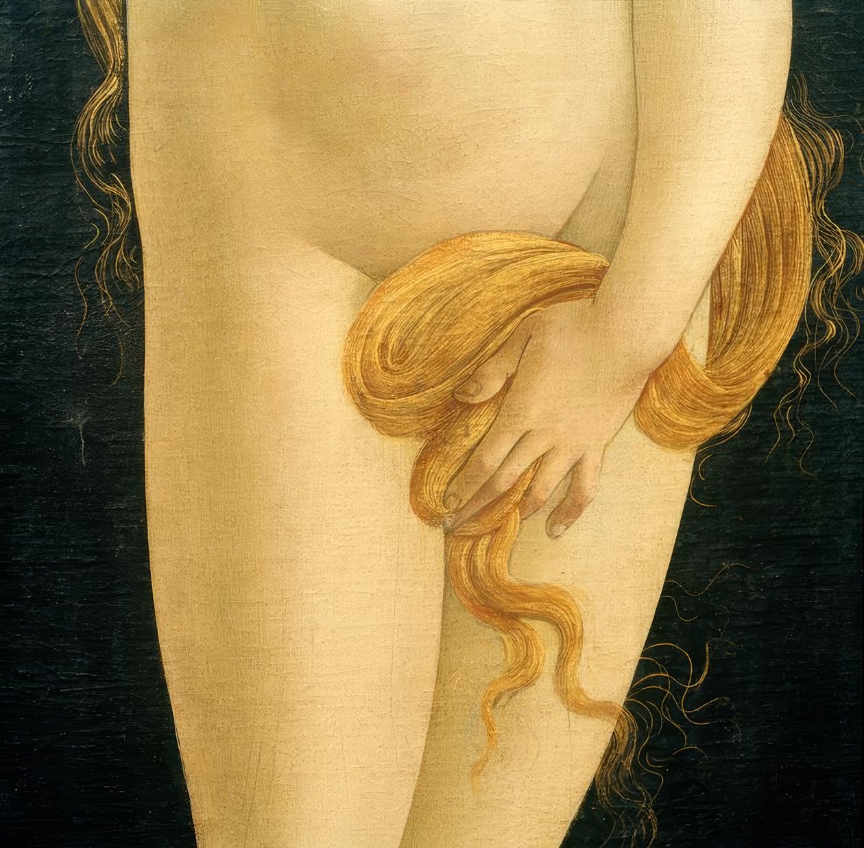 Venus (Hand und Haare) von Sandro Botticelli