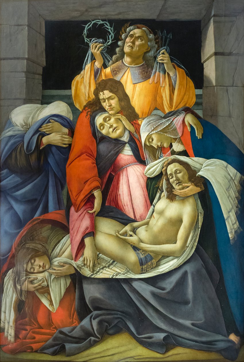Der tote Christus wird betrauert von Sandro Botticelli