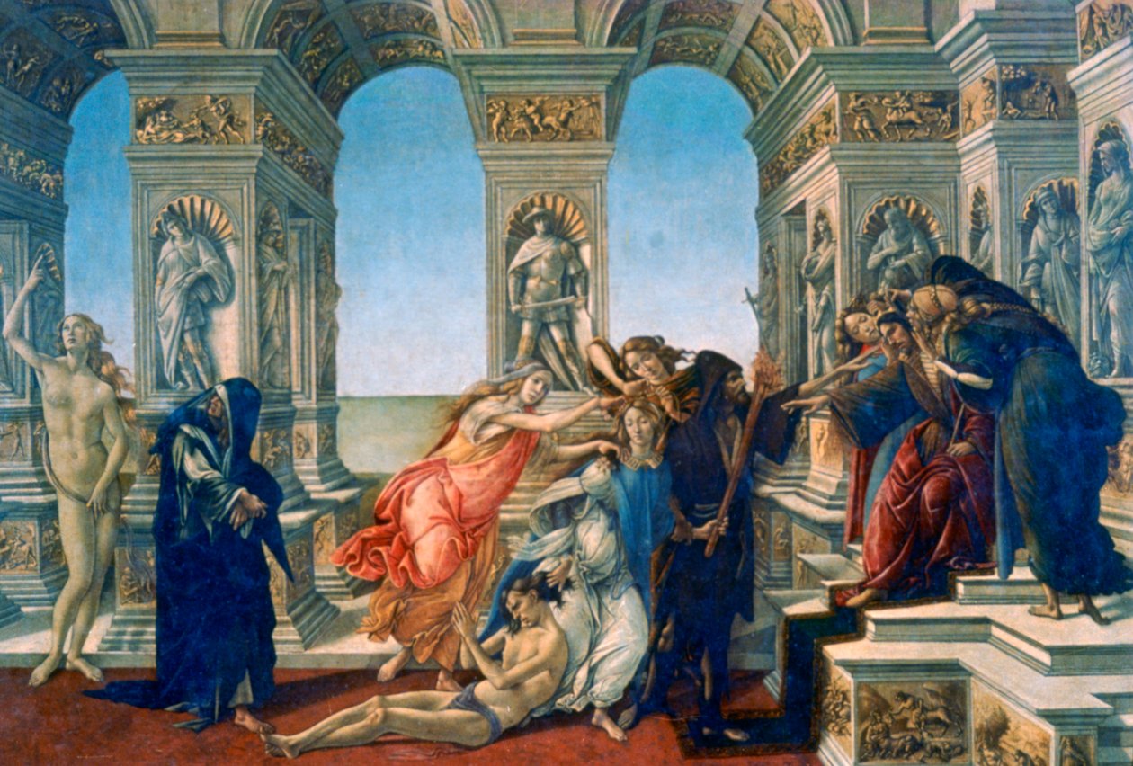 Verleumdung des Apelles, 1497-1498 von Sandro Botticelli