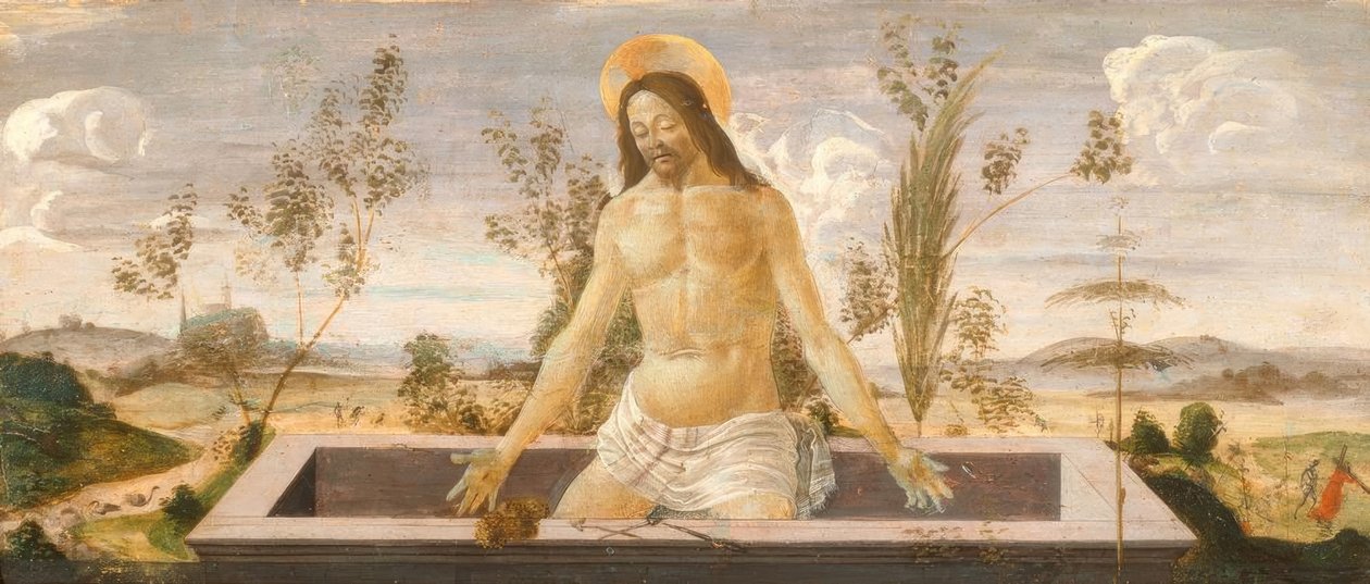 Christus im Grabe von Sandro Botticelli