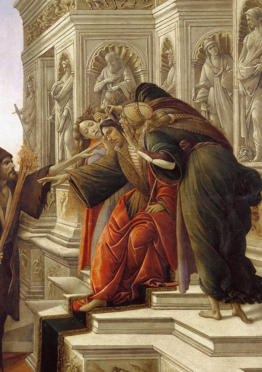 Die Verleumdung (Detail) von Sandro Botticelli