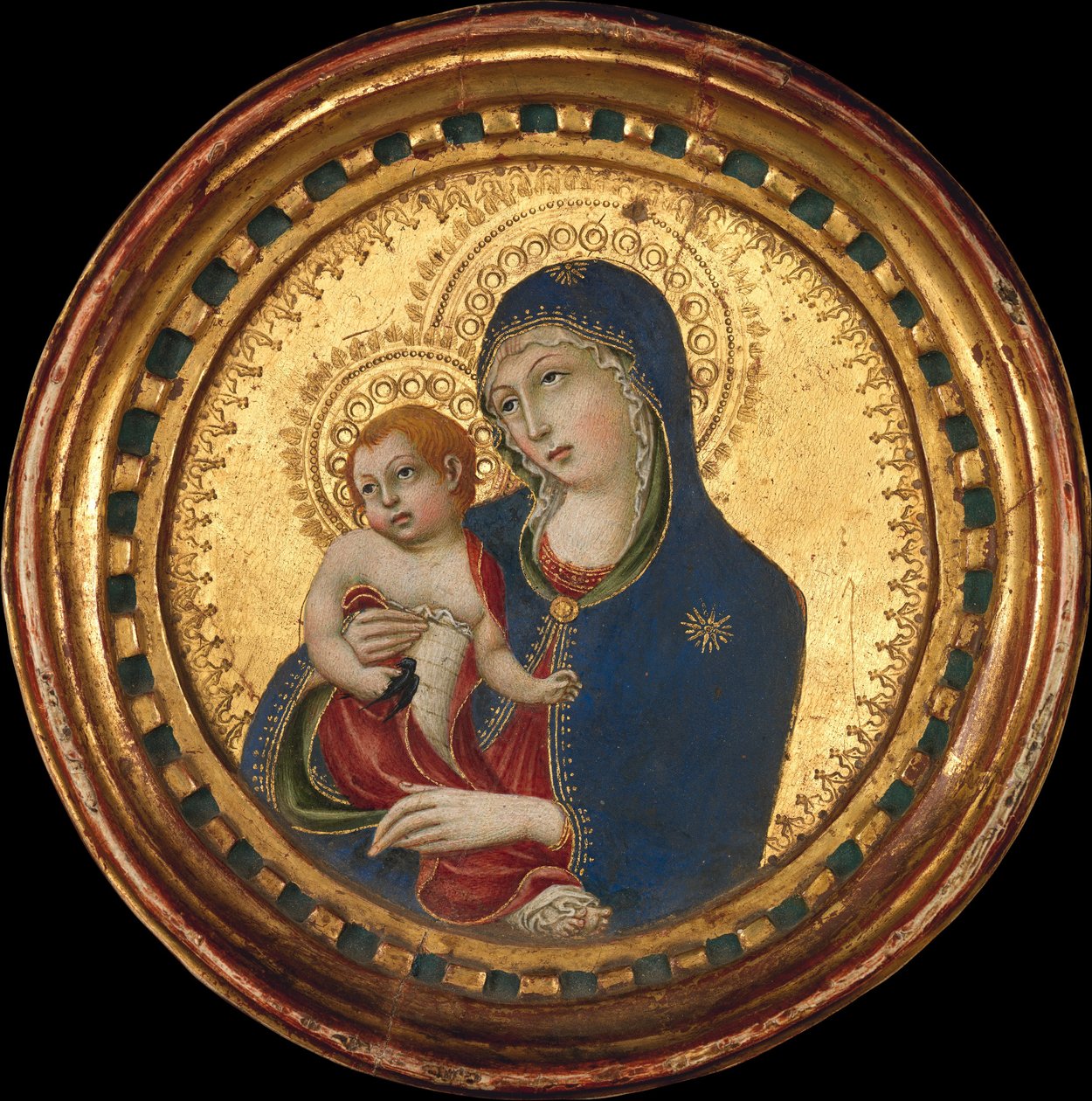 Madonna und Kind, Mitte des 15. Jahrhunderts von Sano di Pietro