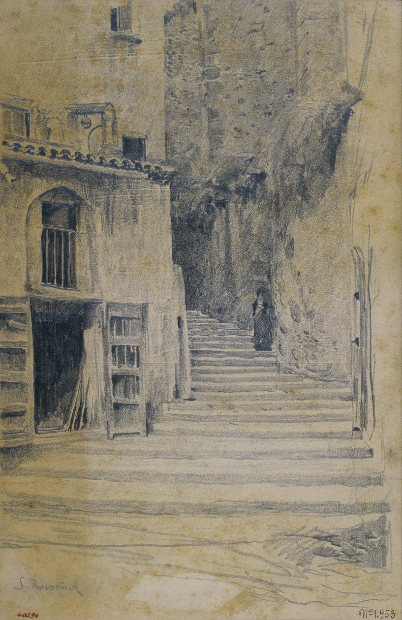 Dorfstraße. Granada von Santiago Rusiñol