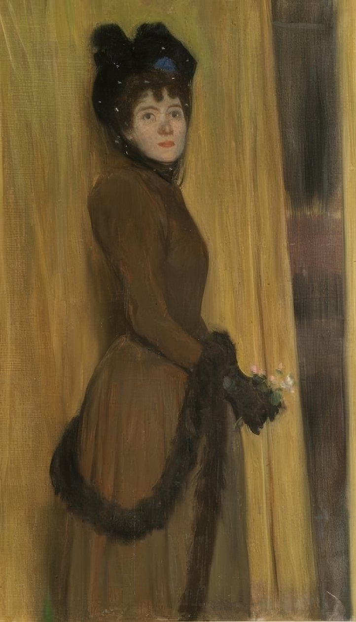 Porträt Miss Mc Flower von Santiago Rusiñol