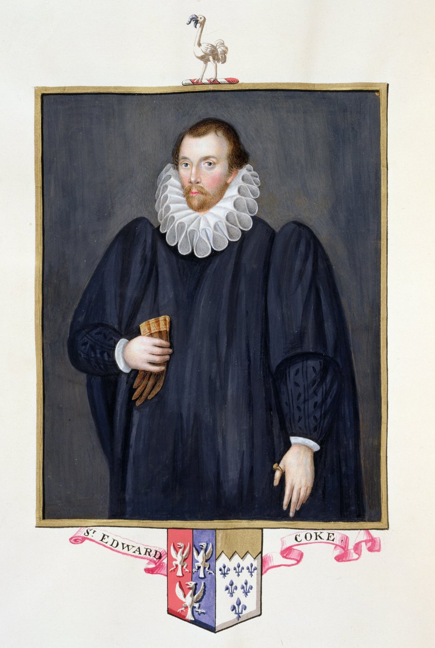 Porträt von Edward Coke (1552-1634) aus 