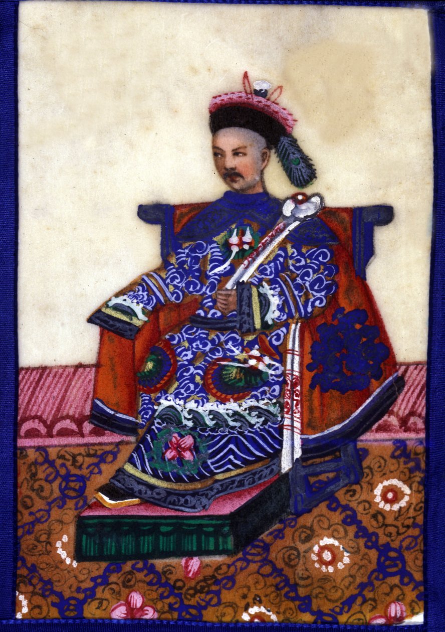 Chinesischer Mandarin. Malerei auf Reispapier. von School Chinese