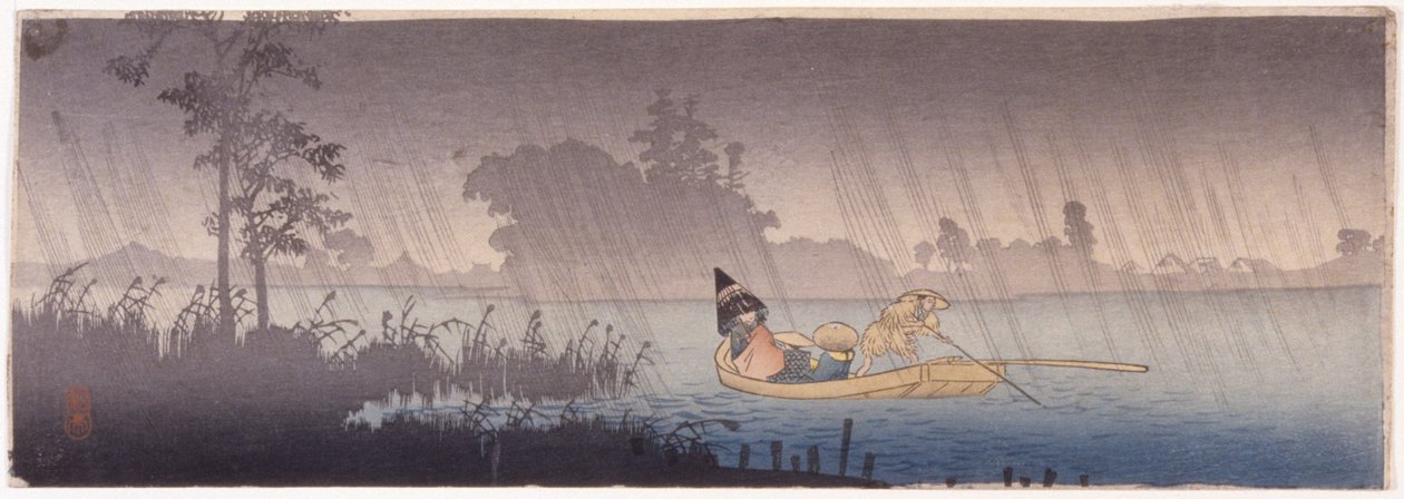 Flussüberquerung im Regen von School Japanese