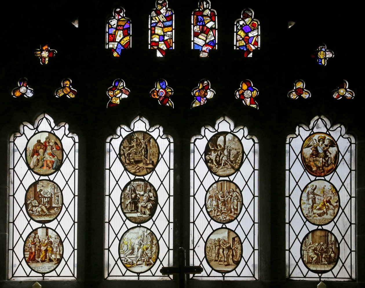 Reset flämische Rundfenster von School Netherlandish