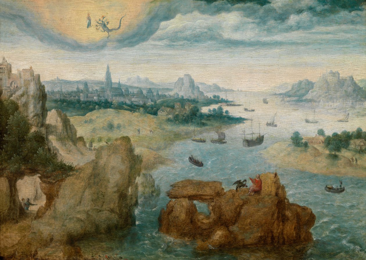 Johannes auf Patmos von School Netherlandish