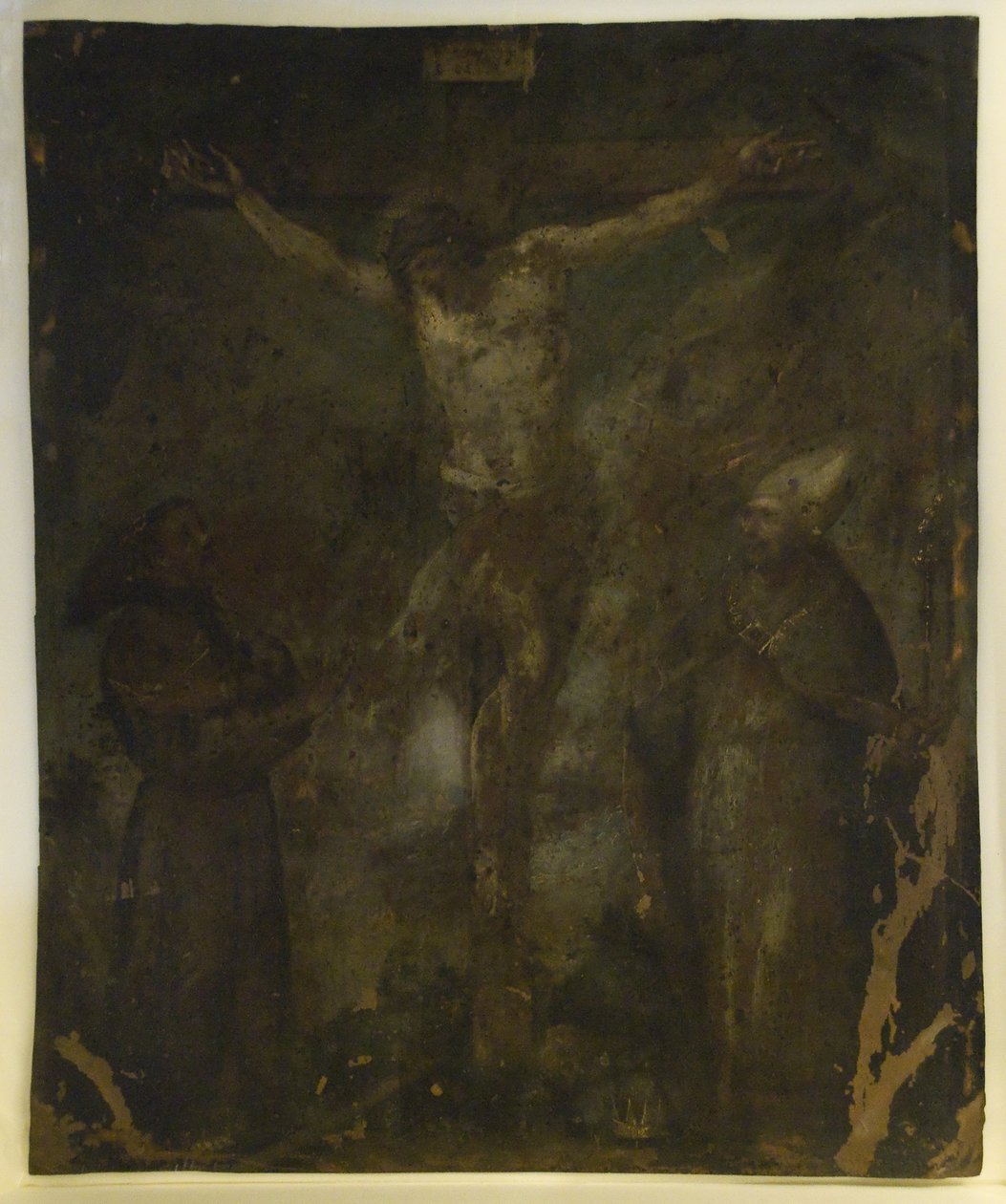 Kreuzigung (Madonna auf der Rückseite) von School Spanish