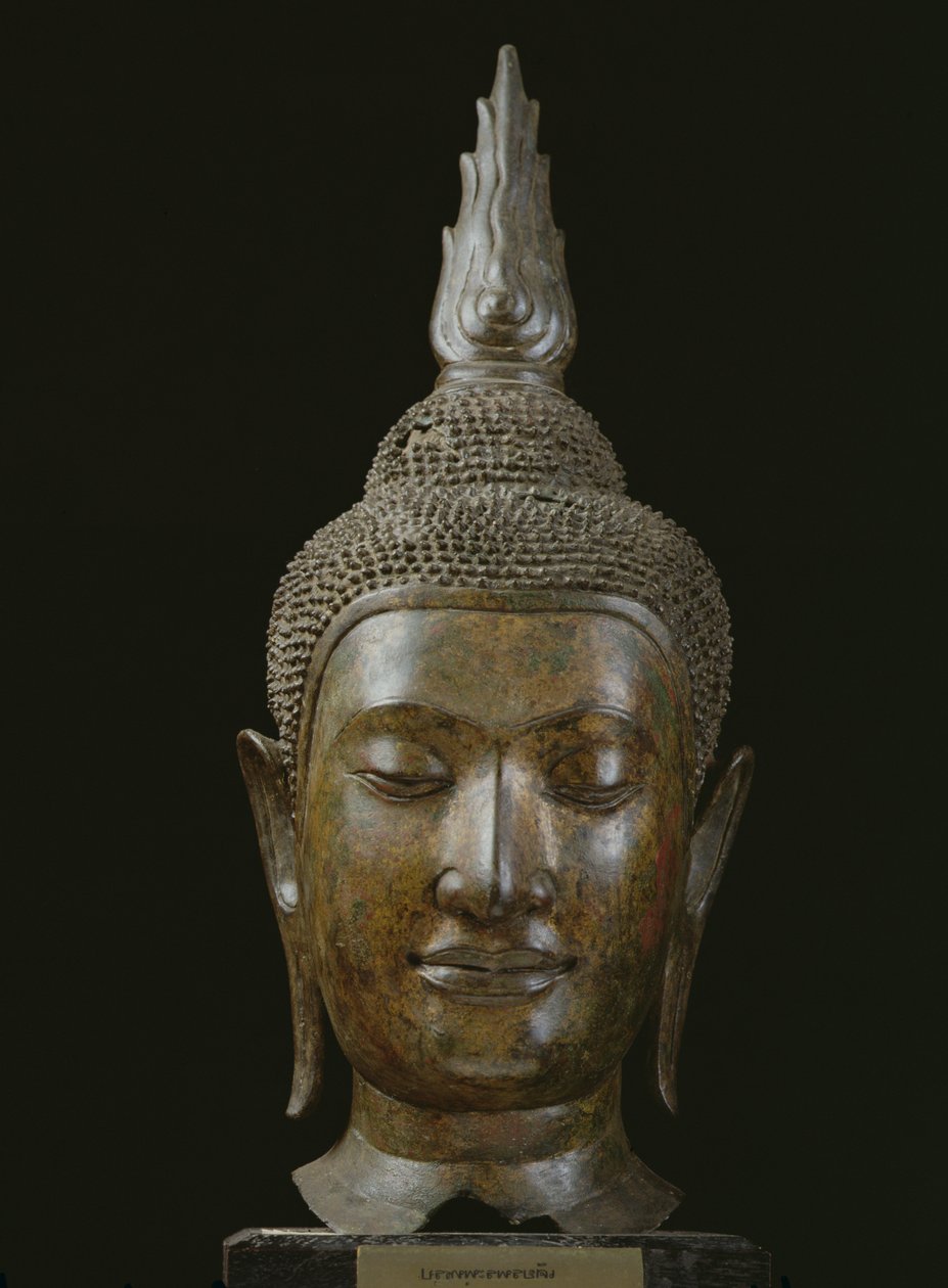 Kopf des Buddha in Meditation (Bronze) von School Thai