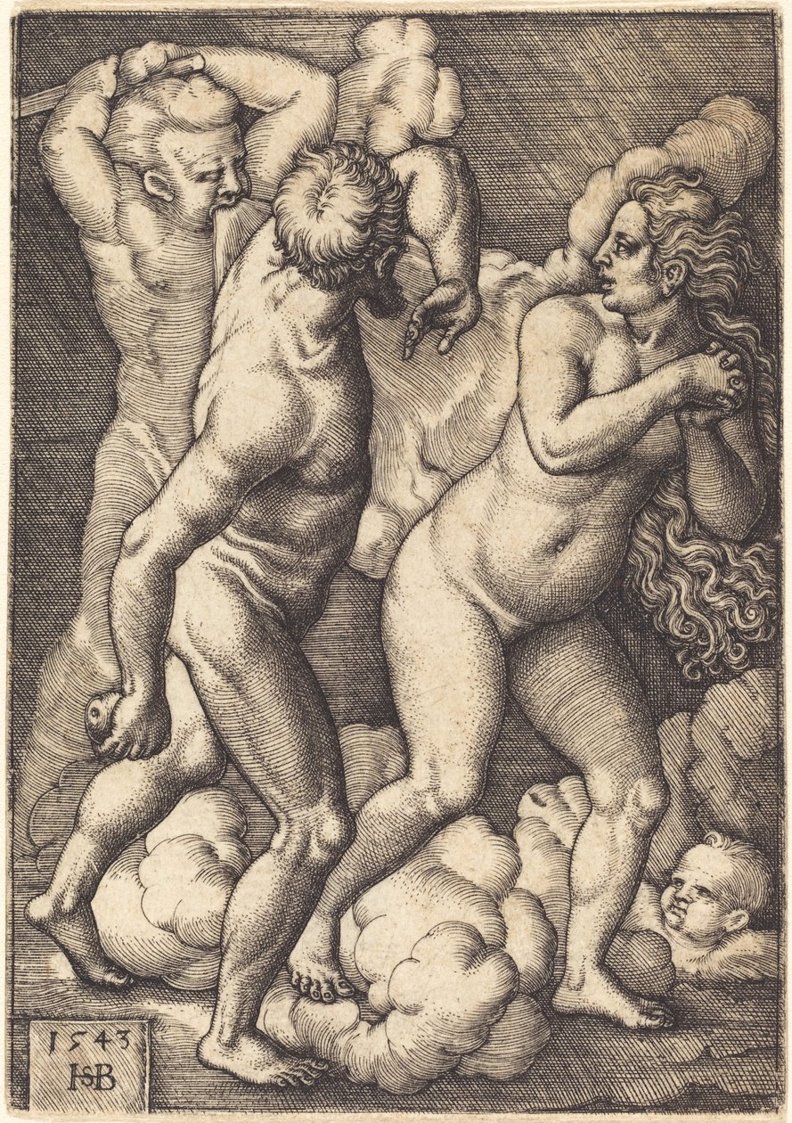 Vertreibung aus dem Paradies von Sebald Beham