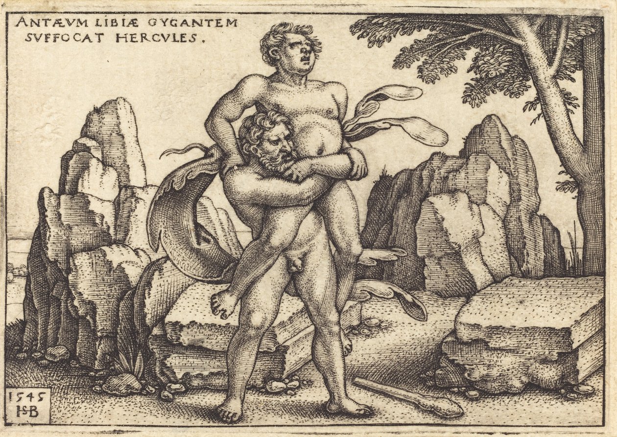 Herkules tötet Anthaeus von Sebald Beham