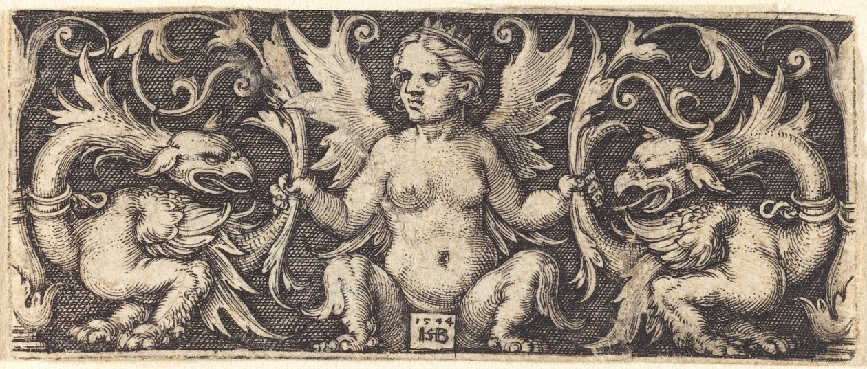 Ornament mit weiblichem Dämon von Sebald Beham