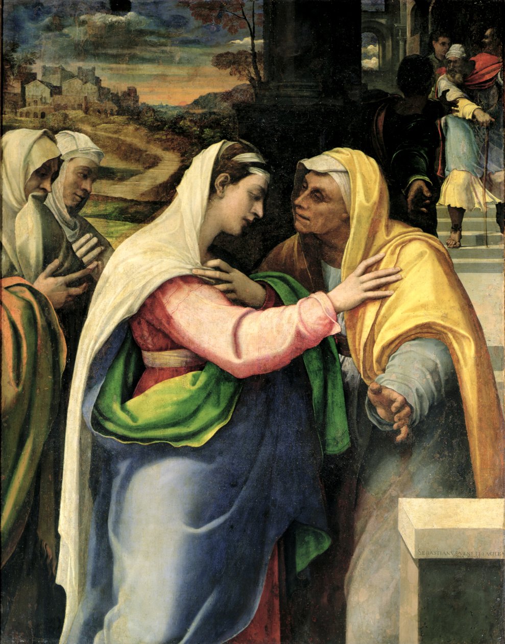 Die Heimsuchung, 1519 von Sebastiano del Piombo