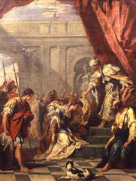 Esther vor Ahasverus von Sebastiano Ricci