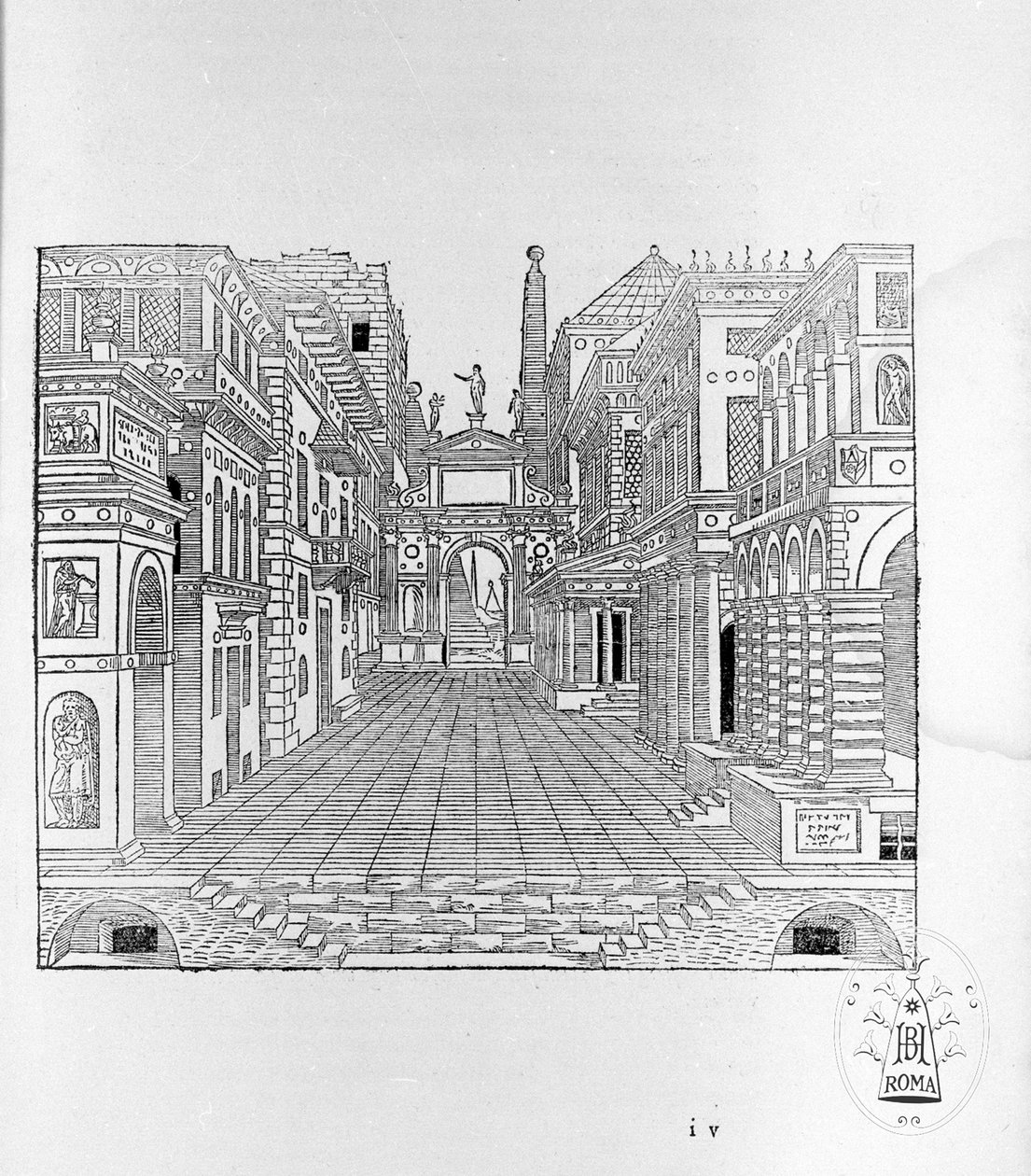 Il secondo libro della perspettiva Scena Tragica von Sebastiano Serlio