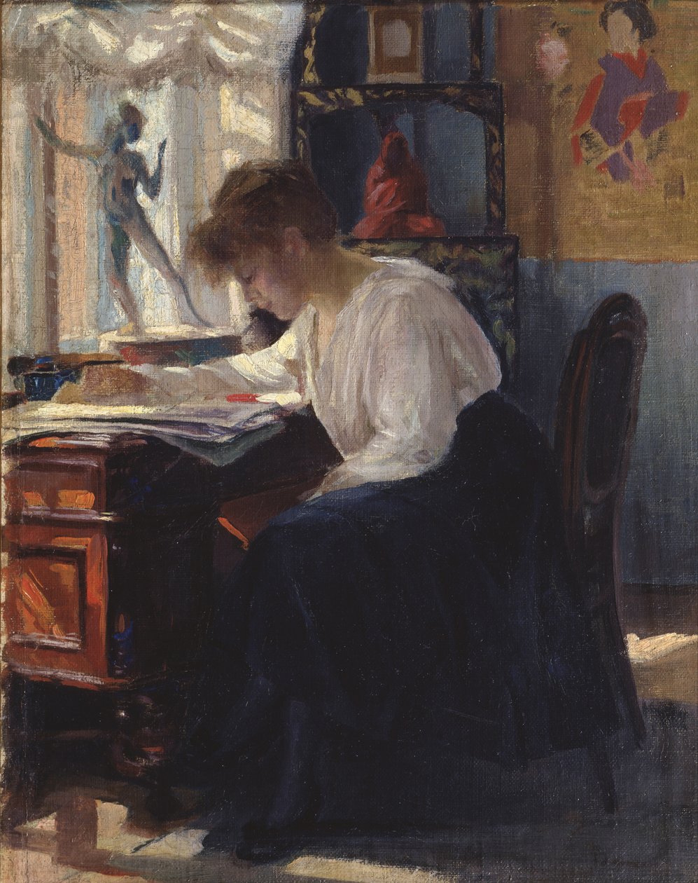 In einem Arbeitszimmer von Sergei Arsenevich Vinogradov