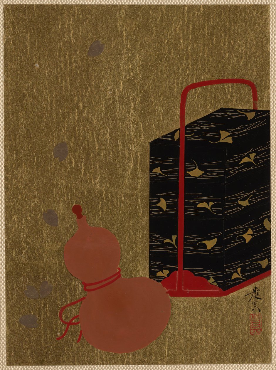 Lackdose und Kürbis von Shibata Zeshin