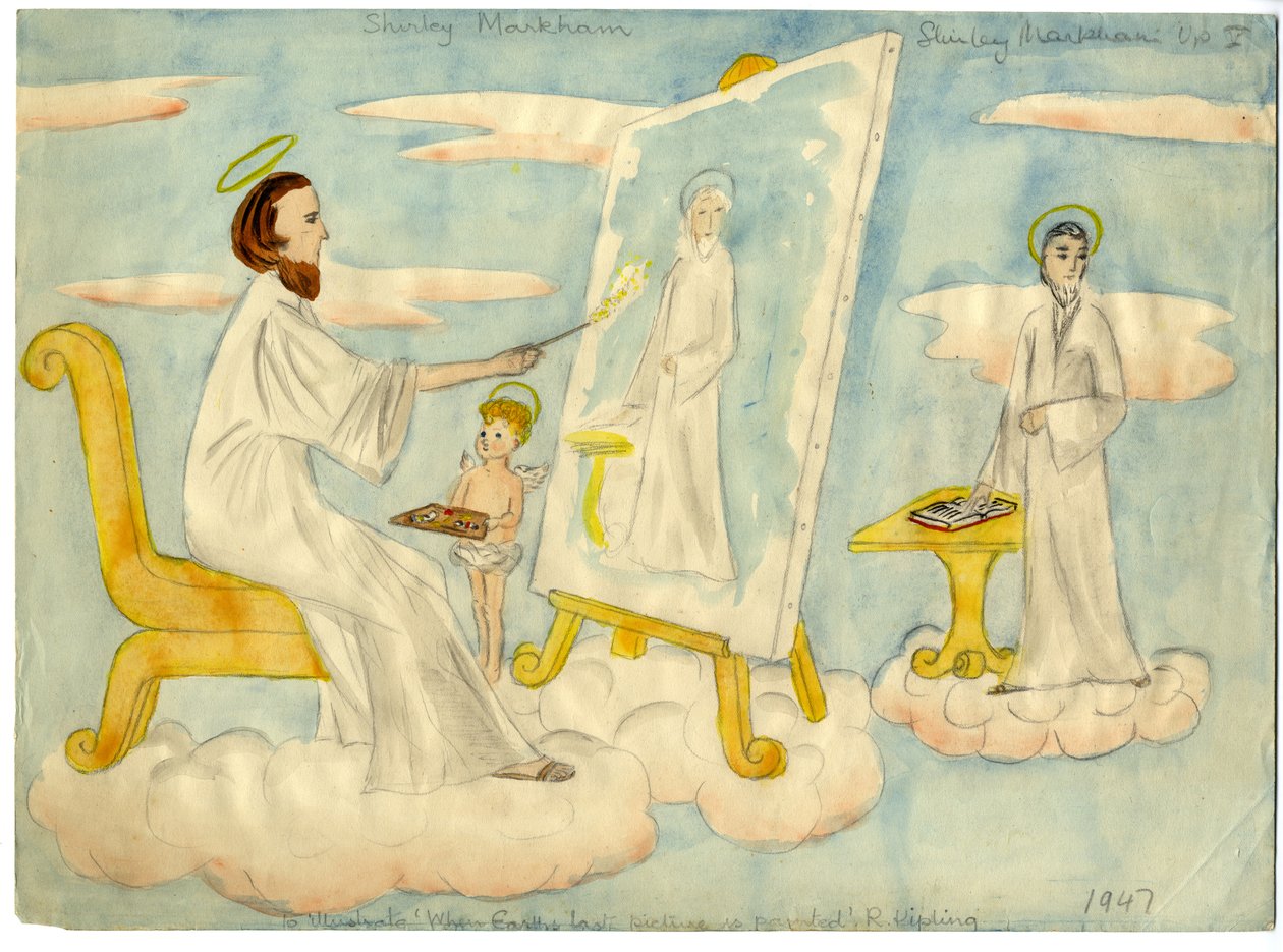 Engel malt ein Bild, 1947 von Shirley Markham