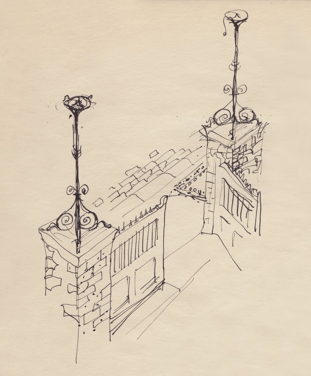 Doppeltor, um 1950 von Shirley Markham