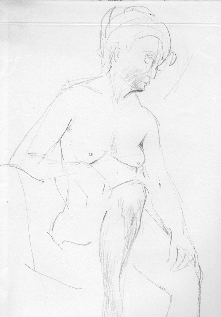 Sitzende nackte Frau von Shirley Markham