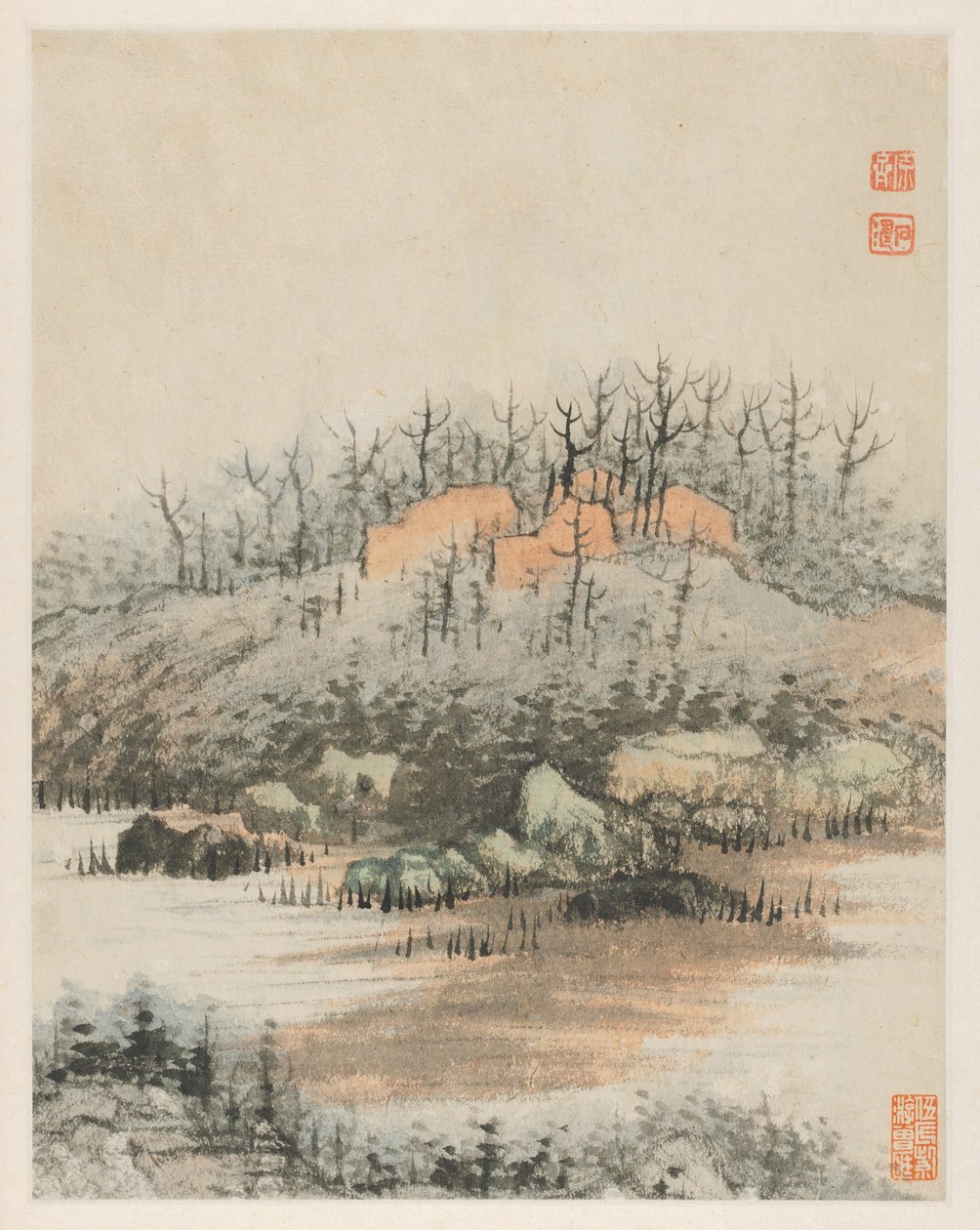 Erinnerungen an den Qinhuai-Fluss, 1642-1707 von Shitao