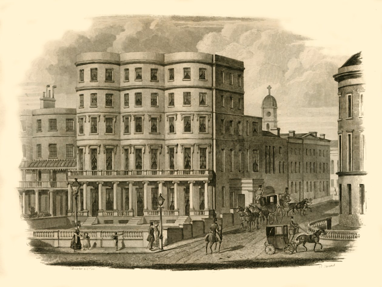 Bristol Hotel, Marine Parade, Brighton, 1835 von Silvester and Co