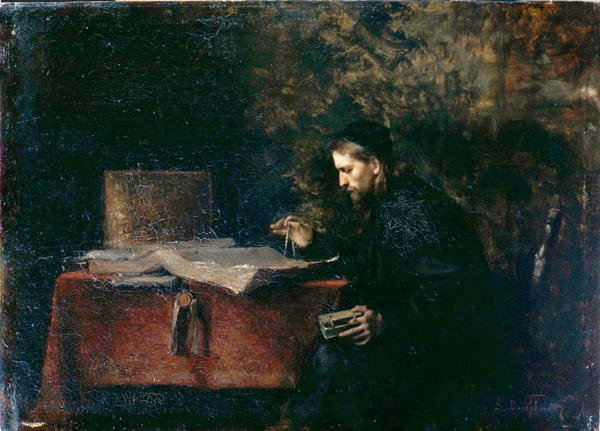 Wissenschaftler in seinem Arbeitszimmer von Simeon Buchbinder